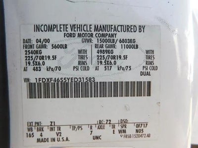 2000 Ford F450 Super Duty Regular Cab & Chassis 141" WB
