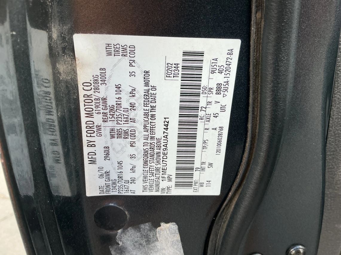 2010 Ford Explorer XLT Sport Utility 4D