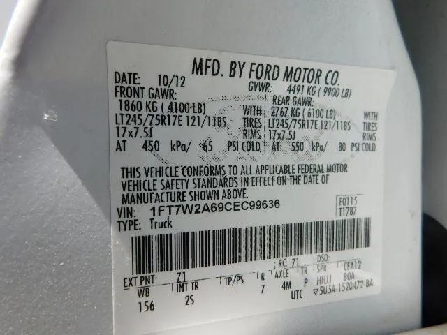 2012 Ford F250 Super Duty Crew Cab XL Pickup 4D 6 3/4 ft