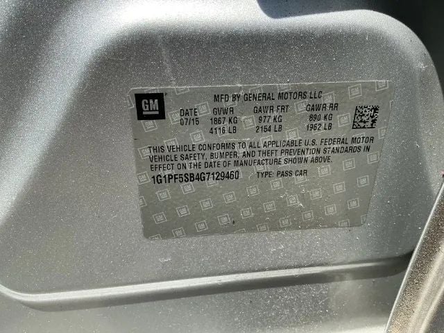 2016 Chevrolet Cruze Limited 2LT Sedan 4D