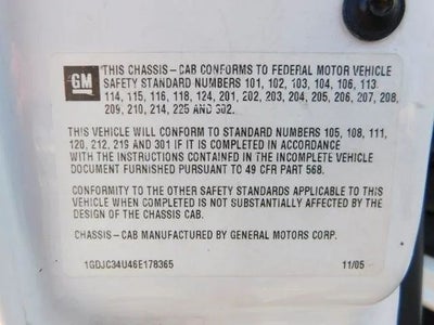 2006 GMC Sierra 3500 Regular Cab & Chassis 161.5" W.B. 2D