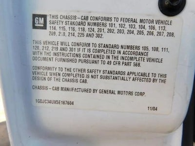 2005 GMC Sierra 3500 Regular Cab & Chassis 161.5" W.B. 2D