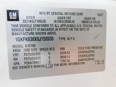 2008 GMC Yukon Denali Sport Utility 4D
