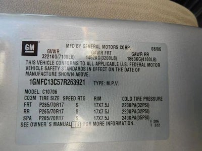 2007 Chevrolet Tahoe SPORT UTILITY 4-DR LS 2WD