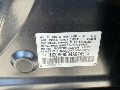 2004 Honda Accord EX-L Sedan 4D