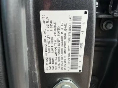 2010 Honda Accord Sedan 2.4 LX