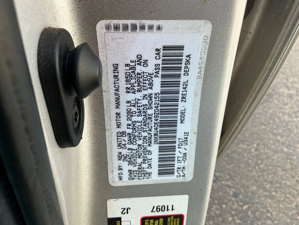2009 Toyota Corolla SEDAN 4-DR S 4-Speed AT