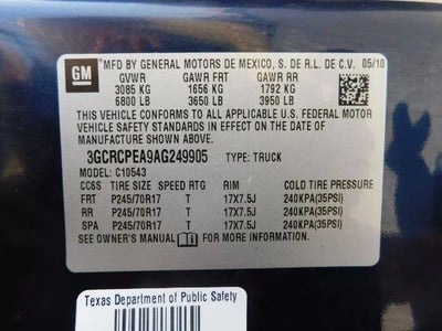 2010 Chevrolet Silverado 1500 CREW CAB PICKUP 4-DR Work Truck Crew Cab