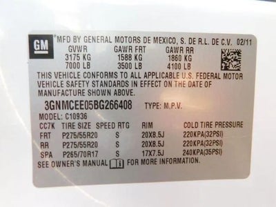 2011 Chevrolet Avalanche SPORT UTILITY 4-DR LS 2WD