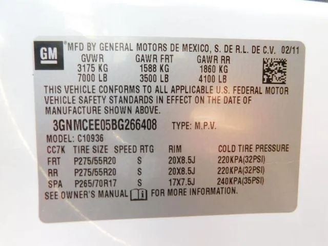 2011 Chevrolet Avalanche SPORT UTILITY 4-DR LS 2WD