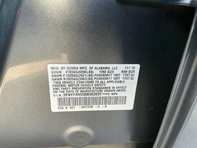 2011 Honda Pilot EX-L Sport Utility 4D