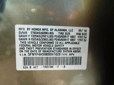 2011 Honda Pilot EX-L Sport Utility 4D