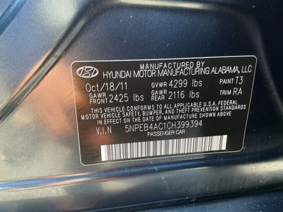 2012 Hyundai Sonata GLS Sedan 4D