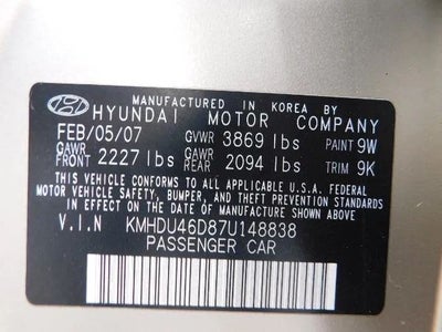 2007 Hyundai Elantra GLS Sedan 4D