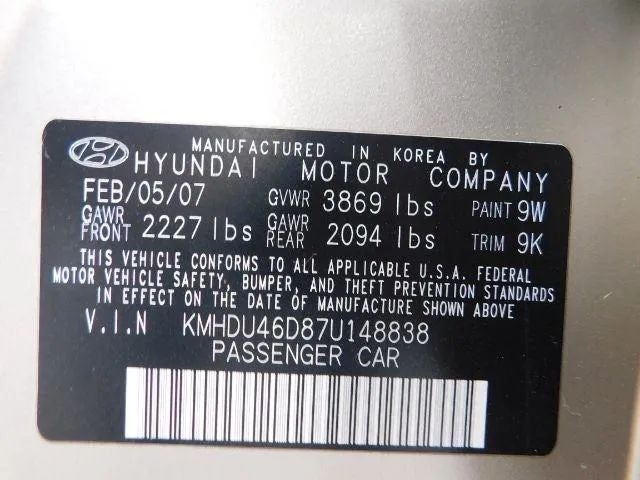 2007 Hyundai Elantra GLS Sedan 4D