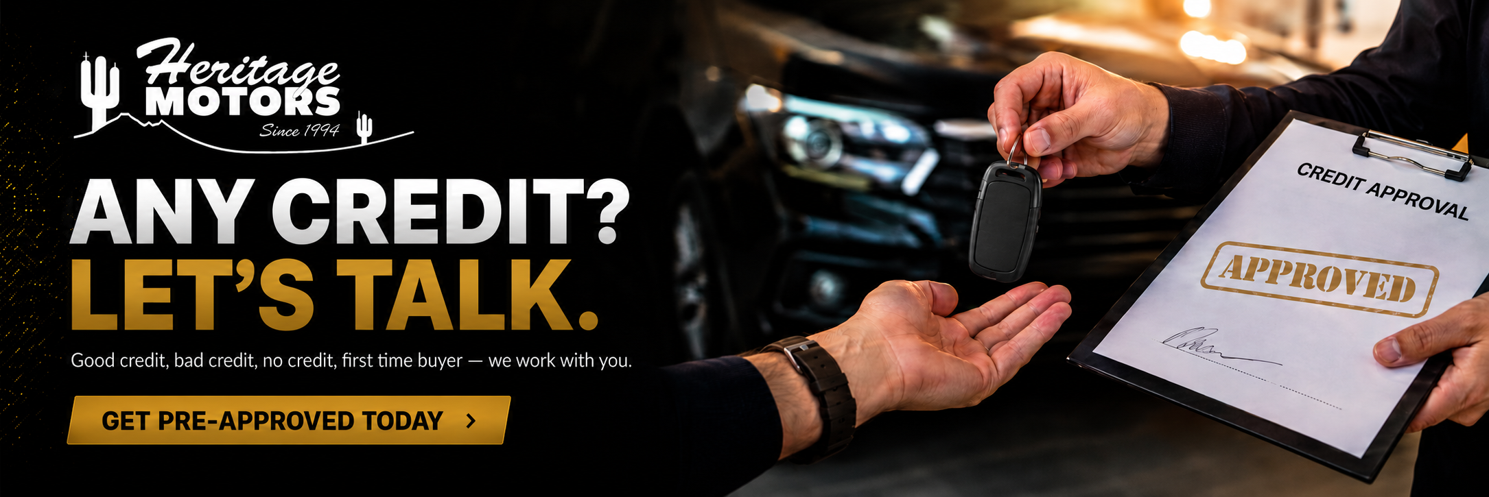 Any Credit? Let's Talk at Heritage Motors in Casa Grande AZ